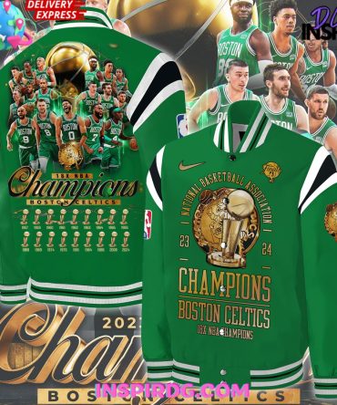 Boston Celtics 18-Time Nba Finals Champions Baseball Jacket