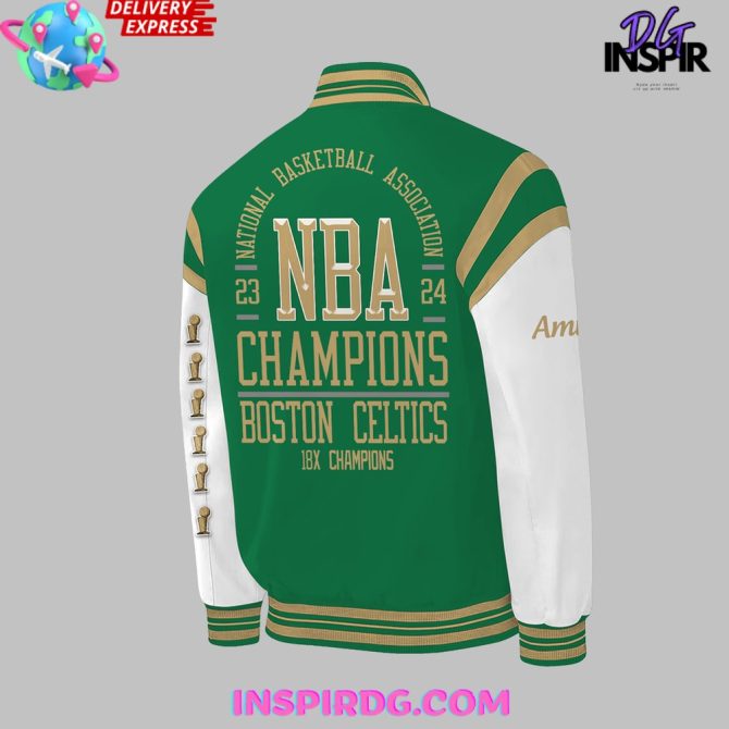 Boston Celtics 18X Nba Champions Special Green Jacket - Image 3