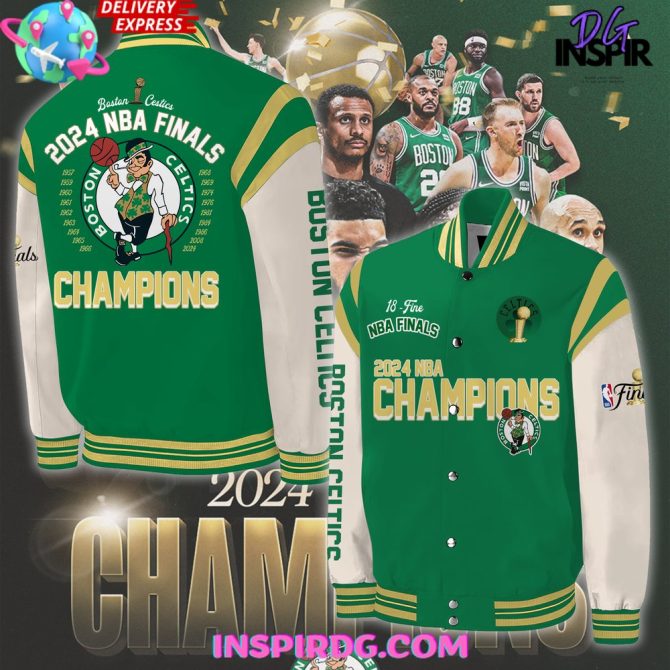 Boston Celtics 2024 Nba Finals Champions Baseball Jacket Stylish Design