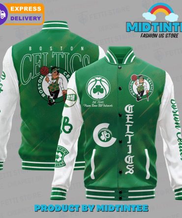 Boston Celtics Varsity Jacket - Stylish Green & White Fan Apparel With Fast Delivery