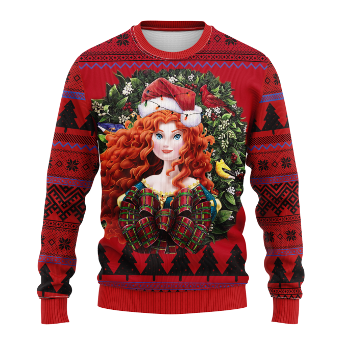 Brave Princess Noel Mc Ugly Christmas Sweater Thanksgiving Gift - Image 3