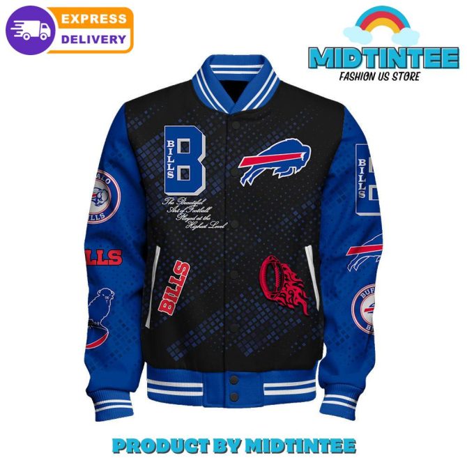 Buffalo Bills 2024 Nfl Pattern Baseball Jacket - Image 2