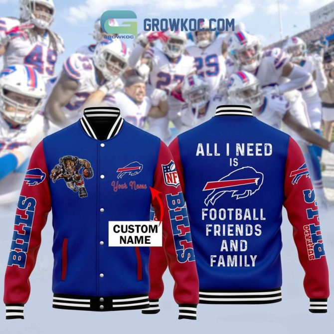Customizable Buffalo Bills Varsity Jacket – Perfect For Football Fans & Family Bonding