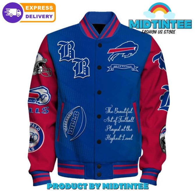 Buffalo Bills Varsity Jacket - Nfl Fan Gear , Fast Delivery , Midtintee Store - Image 2