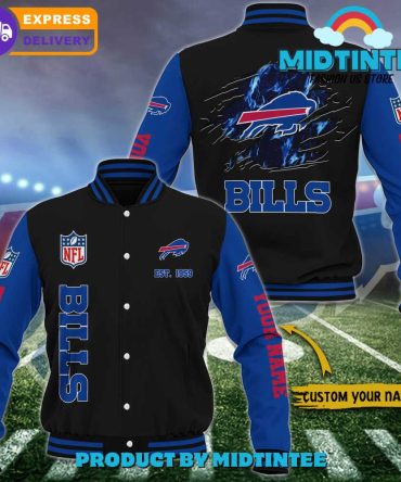 Custom Nfl Team Varsity Jacket - Personalized Name - Fast Shipping