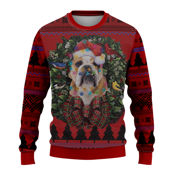 Bulldog Mc Ugly Christmas Sweater Thanksgiving Gift