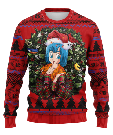 Bulma Goku Dragon Ball Noel Mc Ugly Christmas Sweater Thanksgiving Gift