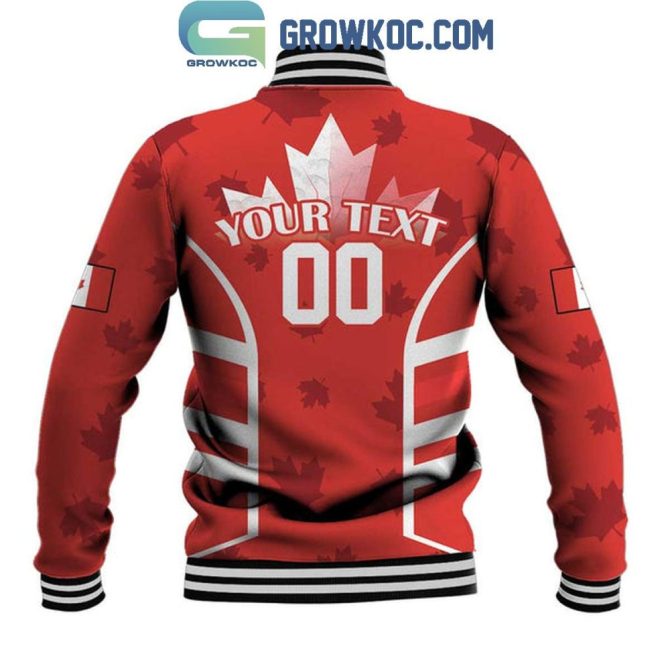 Canada Rugby Jacket - Premium Red Varsity Style With Maple Leaf Design For Fans - Image 2