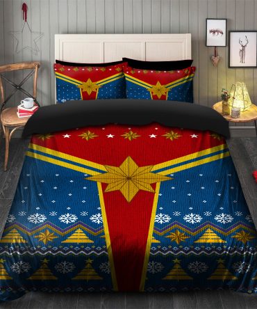 Captain Christmas Bedding Set Duvet Cover And 2 Pillowcases