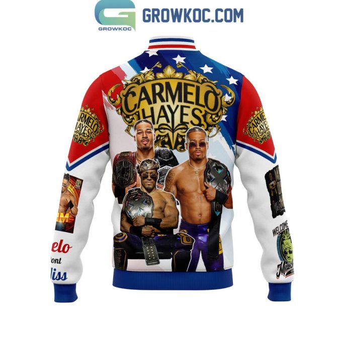 Exclusive Carmelo Hayes Champion Bomber Jacket - Limited Edition Wrestling Apparel - Image 2