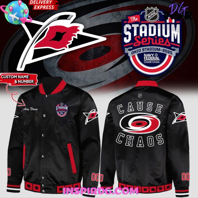 Carolina Hurricanes 2025 Nhl Stadium Series Custom Varsity Jacket
