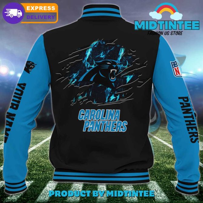 Custom Carolina Panthers Varsity Jacket - Personalized Nfl Fan Gear, Fast Delivery - Image 3
