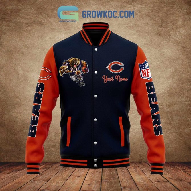 Custom Bears Varsity Jacket - Personalize Your Name, Perfect For Football Fans! - Image 2
