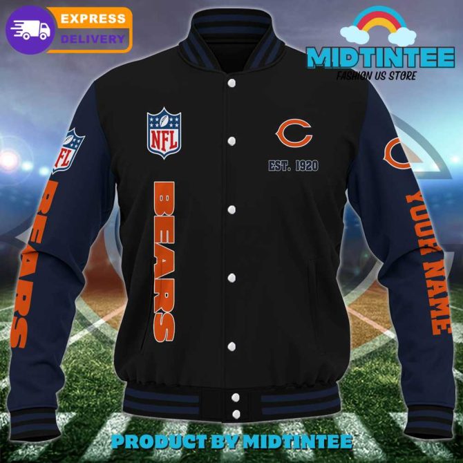 Custom Chicago Bears Varsity Jacket - Personalized Nfl Fan Gift, Fast Shipping - Image 2