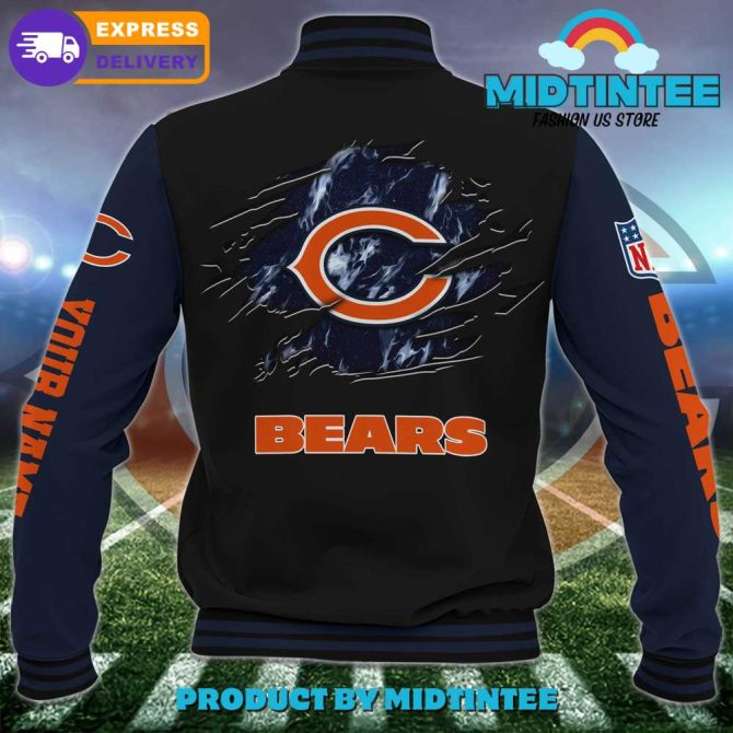 Custom Chicago Bears Varsity Jacket - Personalized Nfl Fan Gift, Fast Shipping - Image 3