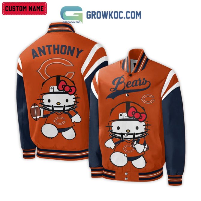 Custom Hello Kitty Bears Varsity Jacket – Personalized Football Fan Gift