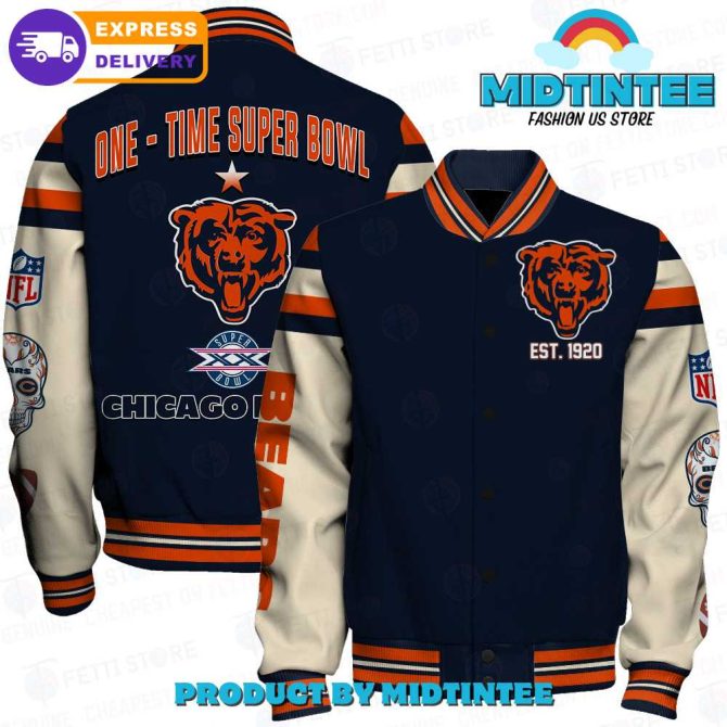 Chicago Bears Super Bowl Varsity Jacket - Vintage Style, Fast Shipping