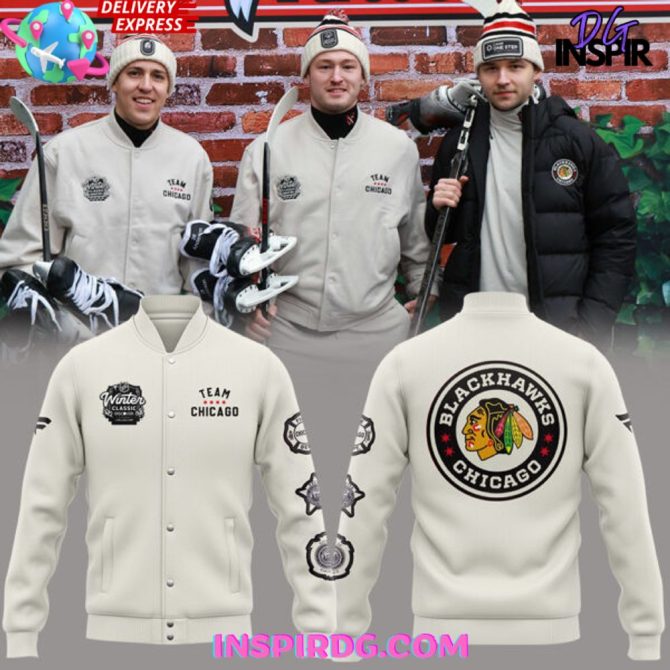Chicago Blackhawks Winter Classic 2025 Varsity Jacket
