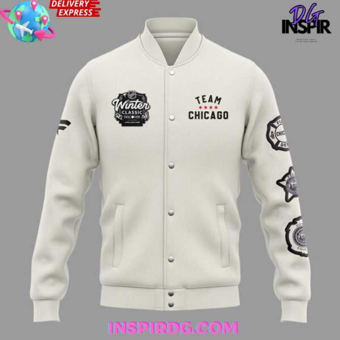 Chicago Blackhawks Winter Classic 2025 Varsity Jacket - Image 2