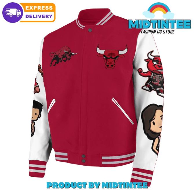 Chicago Bulls Nba See Red Baseball Jacket - Image 2