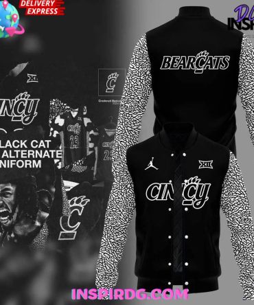 Cincinnati Bearcats Black Cat Alternate Uniform Edition Jacket
