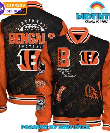 Cincinnati Bengals 2024 Nfl Pattern Baseball Jacket