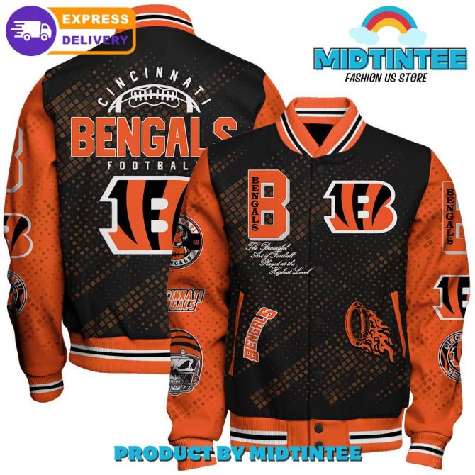 Cincinnati Bengals 2024 Nfl Pattern Baseball Jacket