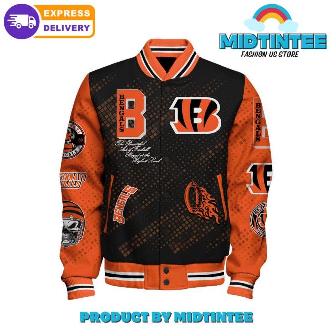 Cincinnati Bengals 2024 Nfl Pattern Baseball Jacket - Image 2