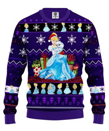 Cozy Princess Holiday Sweater - Festive Winter Wonderland Design For Kids