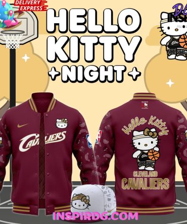 Cleveland Cavaliers X Hello Kitty Night Limited Varsity Jacket
