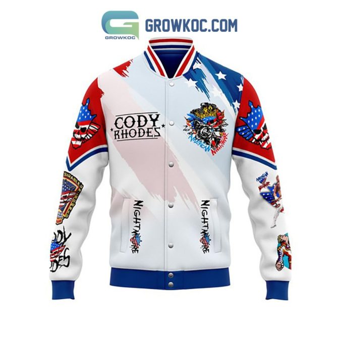 Limited Edition Cody Rhodes American Nightmare Bomber Jacket - Patriotic Design - Image 2