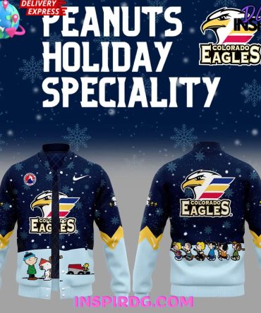 Colorado Eagles Peanuts Holiday Specialty Varsity Jacket