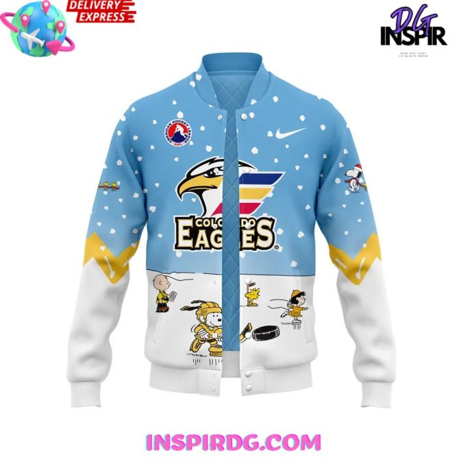 Colorado Eagles Peanuts Snoopy Special Edition Varsity Jacket - Image 2
