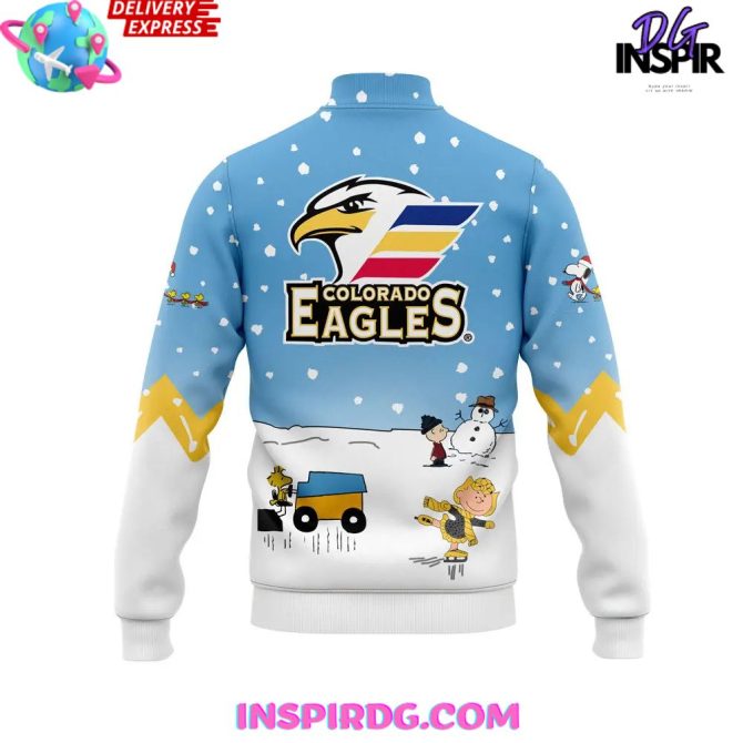 Colorado Eagles Peanuts Snoopy Special Edition Varsity Jacket - Image 3