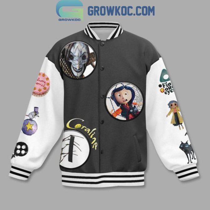 Coraline Themed Varsity Jacket - Unique Design For Fans - Comfortable & Stylish Wear - Image 2