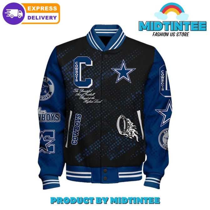 Dallas Cowboys 2024 Nfl Pattern Baseball Jacket - Image 2