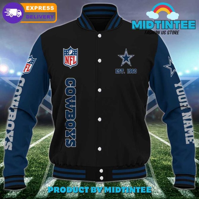 Customizable Dallas Cowboys Varsity Jacket - Nfl Fan Gear, Fast Shipping - Image 2