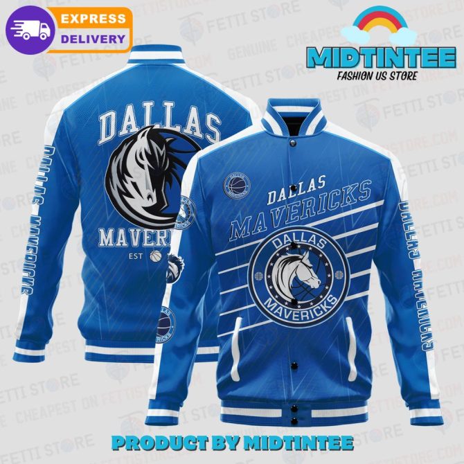 Dallas Mavericks Blue Varsity Jacket - Stylish Fan Gear With Fast Delivery
