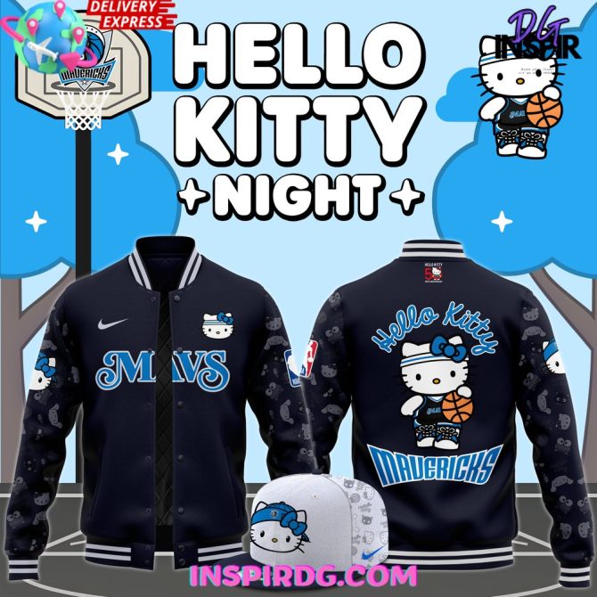 Dallas Mavericks X Hello Kitty Night Limited Varsity Jacket