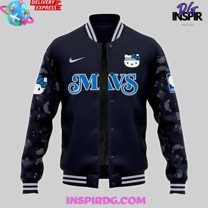 Dallas Mavericks X Hello Kitty Night Limited Varsity Jacket - Image 2