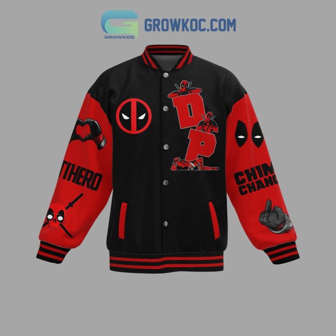 Deadpool Varsity Jacket - Bold Red & Black Design With Iconic Graphics - Perfect For Fans! - Image 3
