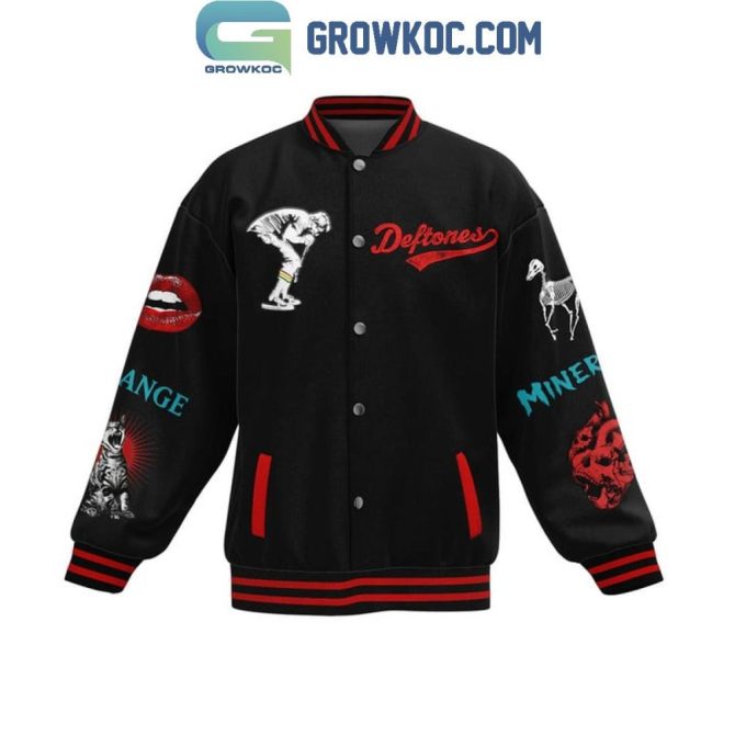 Deftones Varsity Jacket - Skull & Roses Design, Rock Band Merch, Limited Edition - Image 2
