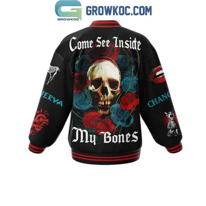 Deftones Varsity Jacket - Skull & Roses Design, Rock Band Merch, Limited Edition - Image 3