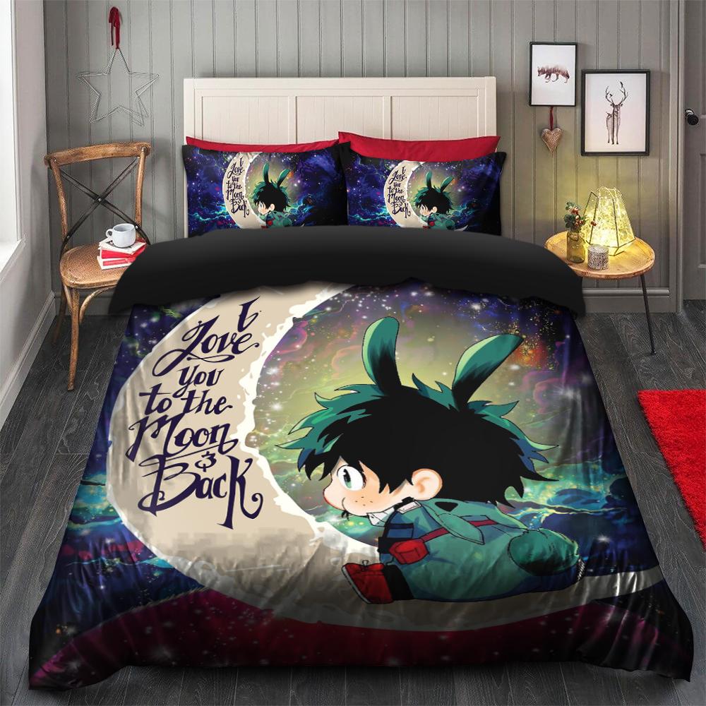 Deku My Hero Academia Animelove You To The Moon Galaxy Bedding Set Duvet Cover And 2 Pillowcases - Image 2