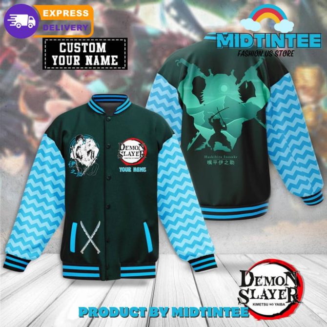 Demon Slayer Hashibira Inosuke Custom Name Baseball Jacket