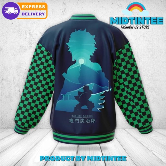 Demon Slayer Tanjiro Kamado Custom Name Baseball Jacket - Image 3