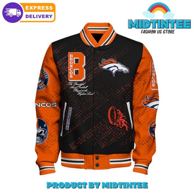Denver Broncos 2024 Nfl Pattern Baseball Jacket - Image 2