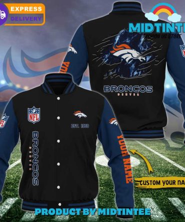 Customizable Denver Broncos Varsity Jacket - Nfl Fan Favorite , Fast Delivery