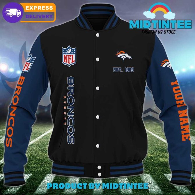 Customizable Denver Broncos Varsity Jacket - Nfl Fan Favorite , Fast Delivery - Image 2