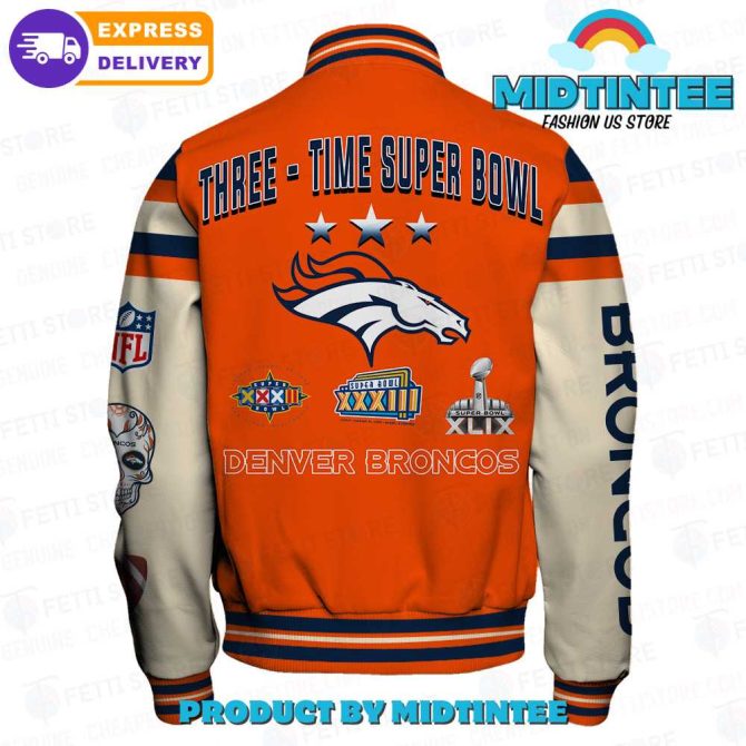 Denver Broncos Super Bowl Champion Varsity Jacket – Vintage Style, Fast Shipping! - Image 3